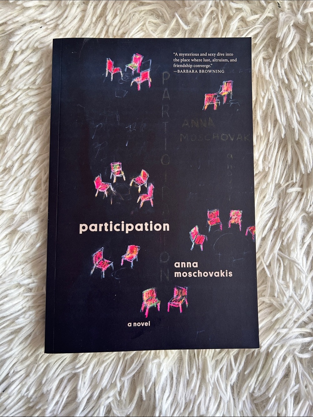 Participation by Anna Moschovakis - Black Cover with Pink Accent Chairs